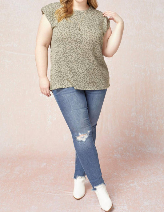 Entro - Leopard Tonal Top - animal - blouses - clothing