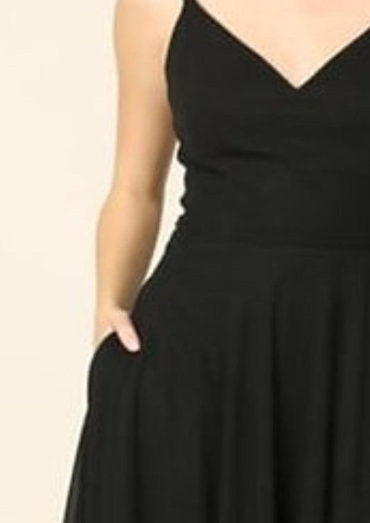 Eva - Adrianna Ruffle Sleeve Chiffon Dress with Front Slit - black - clothing - dresses