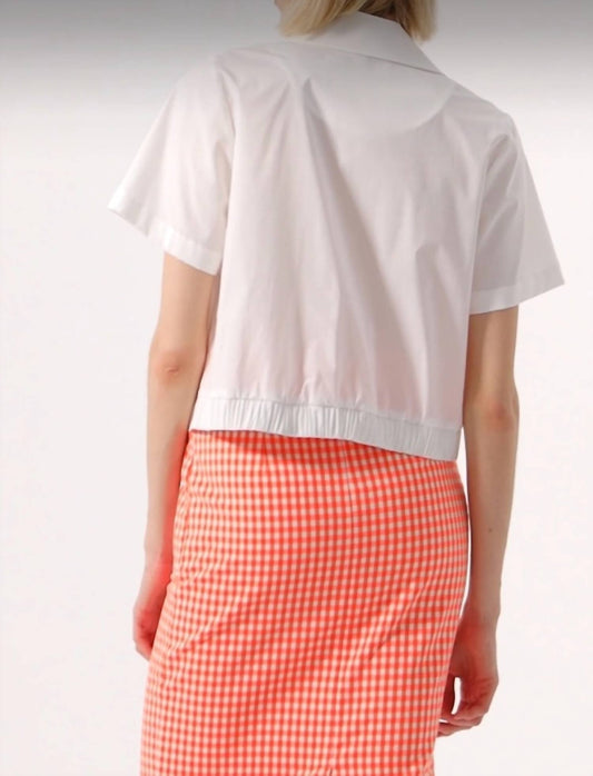 Exquise - Button Down Shirt With Floral Embellishment - button - down - shirts - clothing - cotton - blend