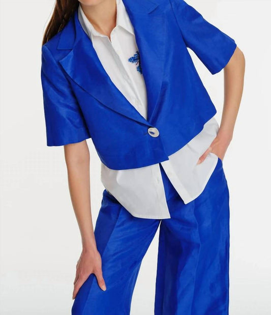 Exquise - Short Jacket - blazers - blue - clothing