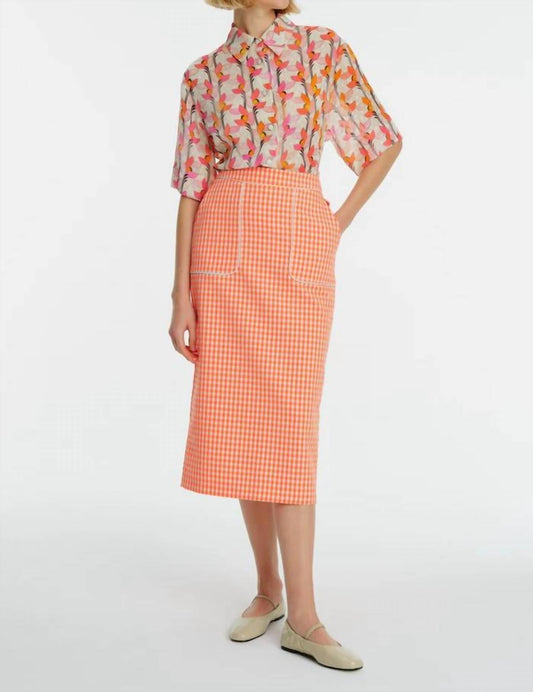 Exquise - Short Sleeve Patterned Jacquard Shirt - beige - button - down - shirts - clothing