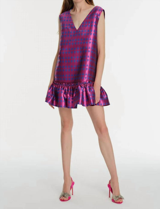 Exquise - V Neck Sleeveless Ruffle Detail Mini Dress - clothing - dresses - mini