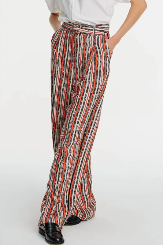 Exquise - Wide Leg Patterned Trousers - clothing - pants - rayon