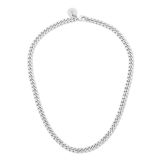 Eklexic - Women's Micro Link Curb Chain Necklace