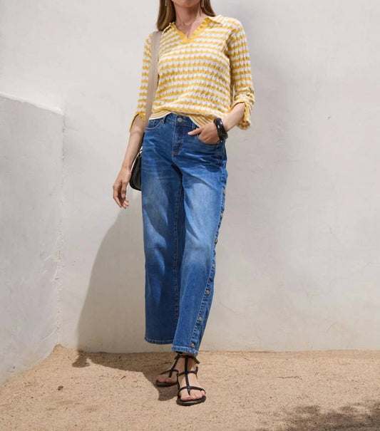 Fdj - 3/4 Sleeve Polo Sweater