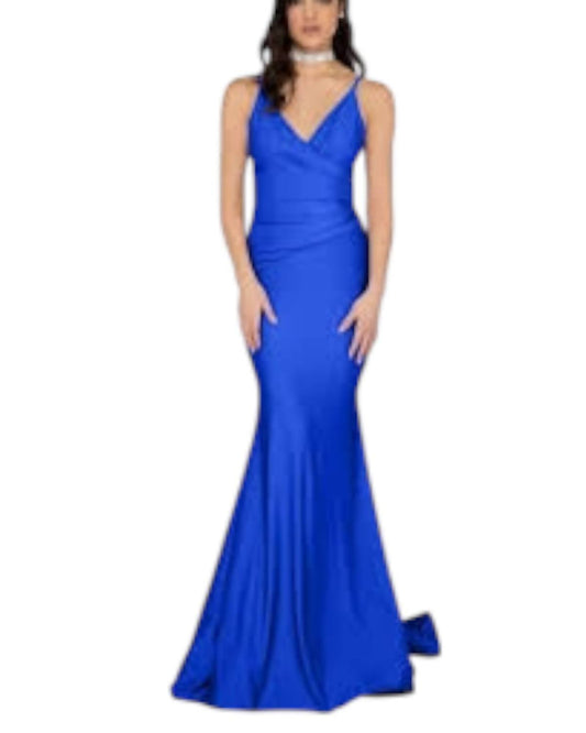 Terani Couture - Satin Fitted Prom Long Dress