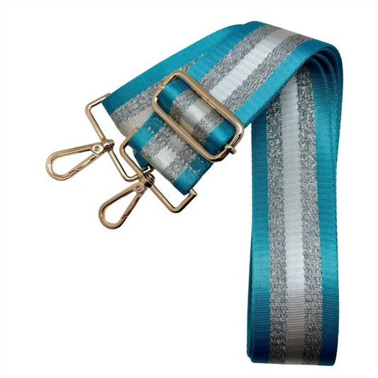 Ahdorned - Women's Striped Bag Strap with Gold Hardware