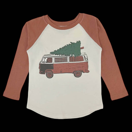 Tiny Whales - Boys' Christmas Mobile Long Sleeve Raglan Top