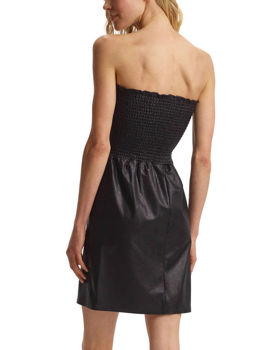 Commando - Faux Leather Smocked Dress