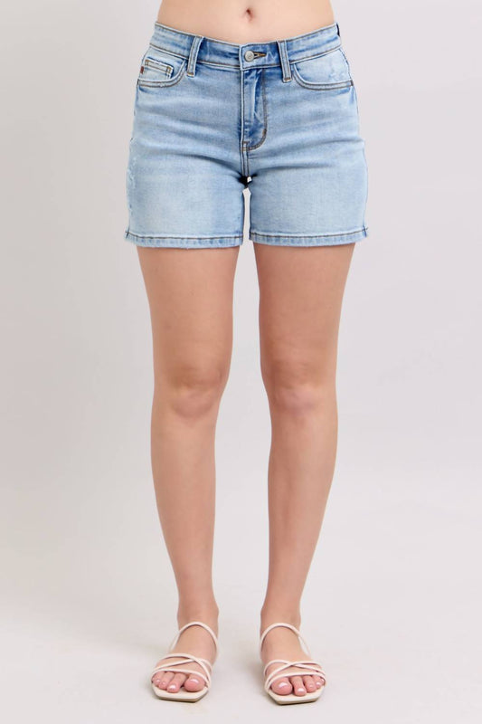 Judy Blue - Mid Rise Vintage Wash Dad Short