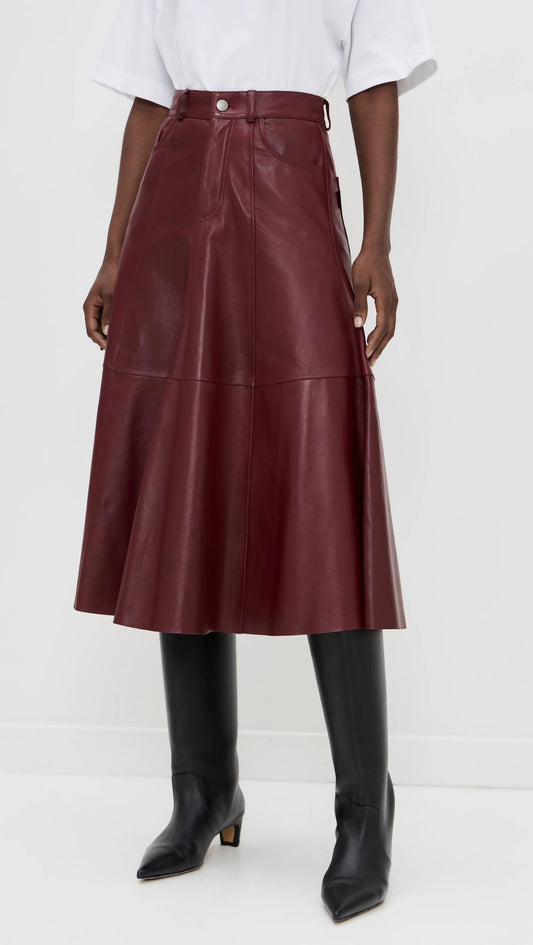 Haikure - Serenity Leather Midi Skirt