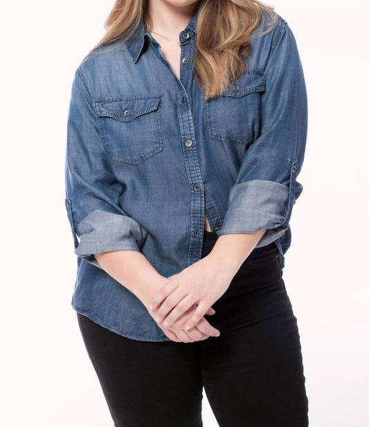 Modern Haze - Go With It Chambray Shirt - Plus