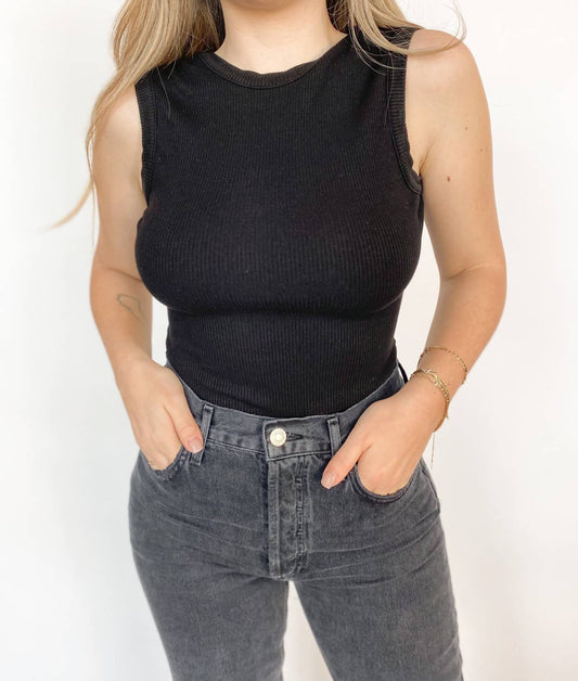 Agolde - Women's Sutton V Back Bodysuit