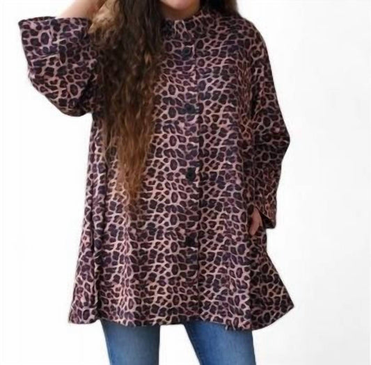 Erma’S Closet - LEOPARD PRINT SWING JACKET