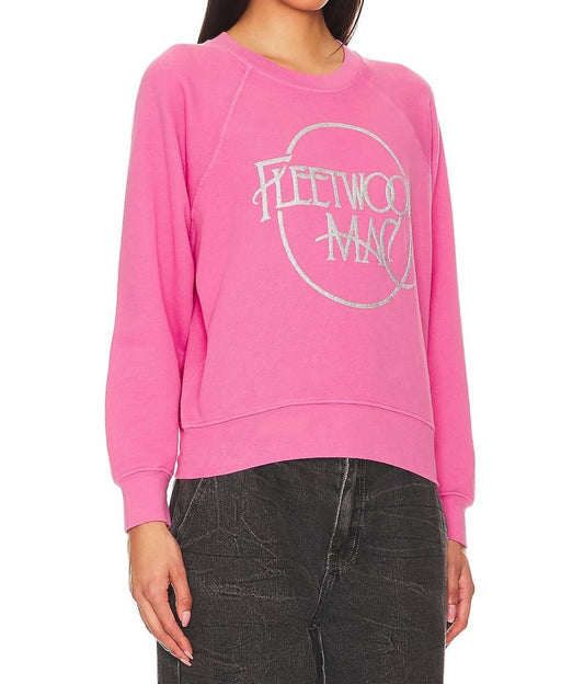 Daydreamer - Fleetwood Mac Circle Logo Raglan Crew Sweater Top