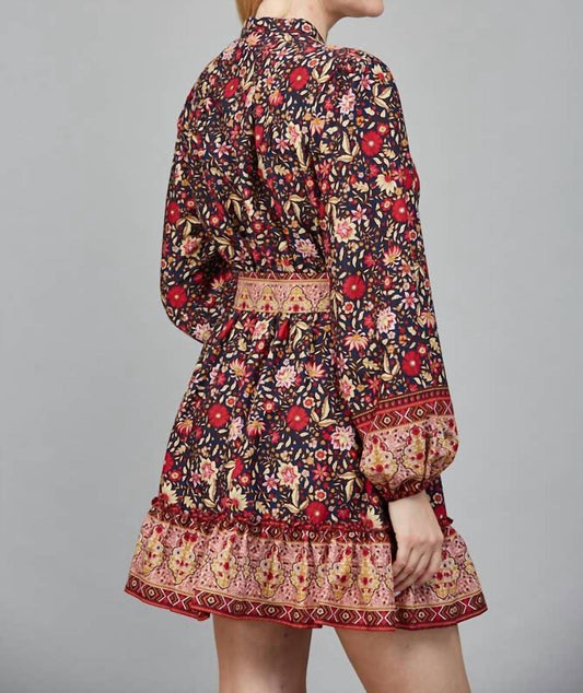 Fate - Floral Smocked Waist Mini Dress