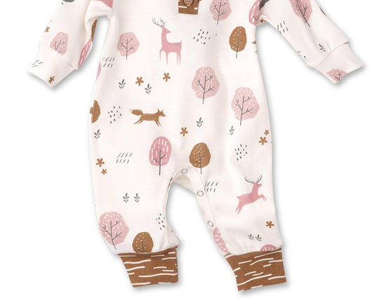 Tesa Babe - Baby Girls Whimsy Wilderness Henley Romper