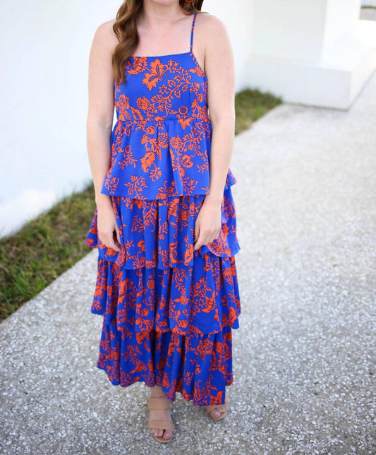 Entro - Print Tiered Maxi Dress