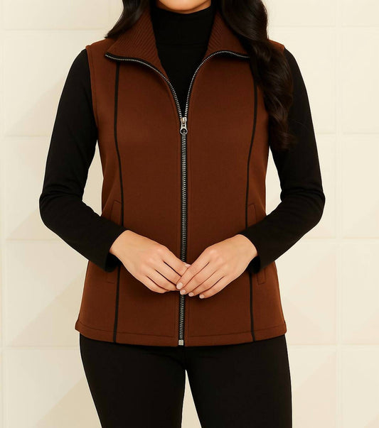 Angel Apparel - Ribbed Collar Vest With Stitch Detail