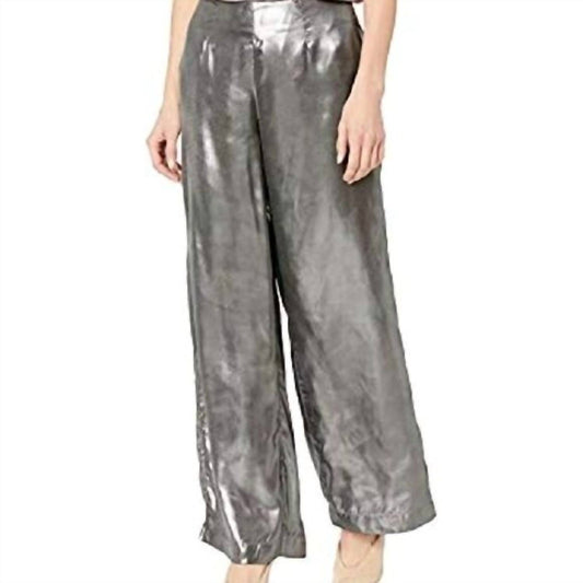 Nicole Miller - Ultra Thin Metallic Wide Leg Pants