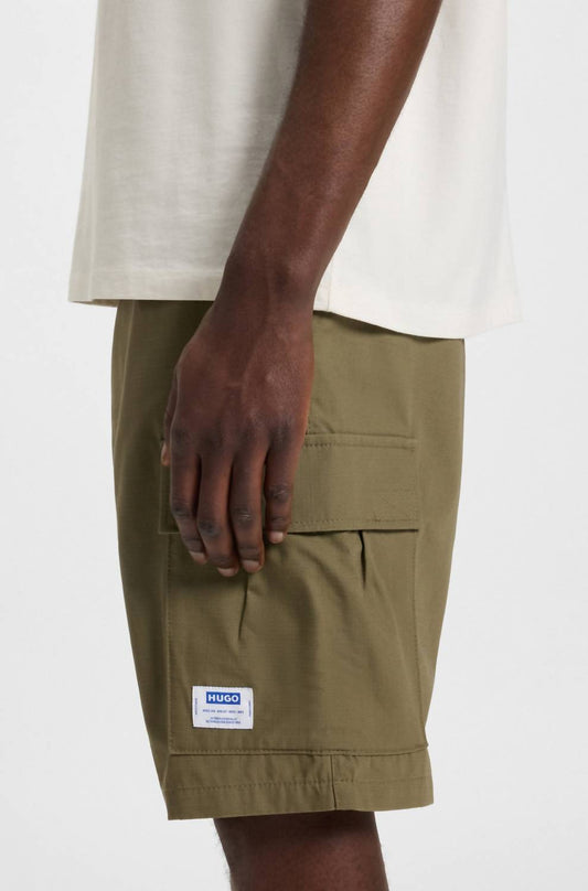 Hugo Boss - Structured Cotton Drawstring Shorts