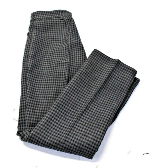 Something Navy - Women's Plaid Cropped Trousers