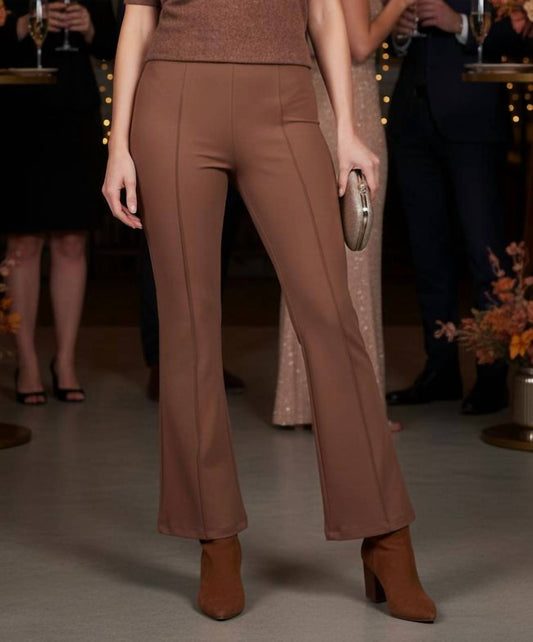 Jade - Front Seam Ponte Bell Leg Ankle Pant