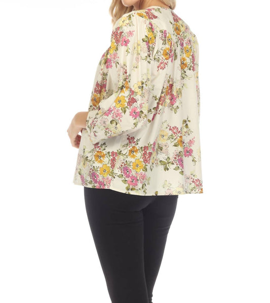 Johnny Was - Jade Love Isabella Floral 3/4 Sleeve Blouse