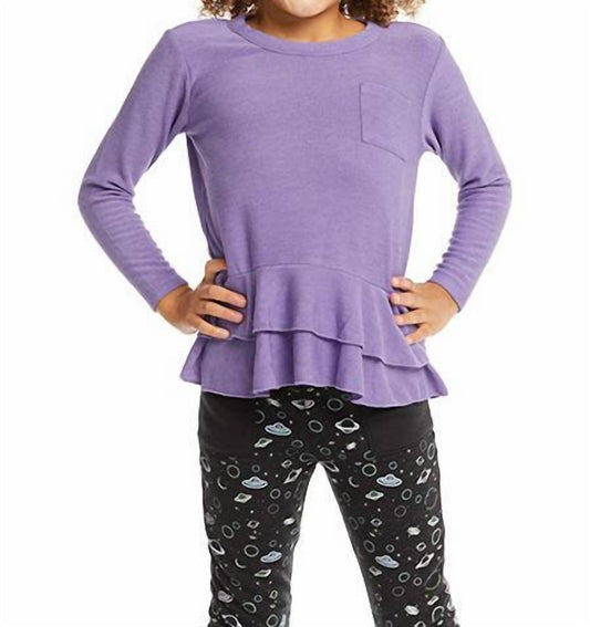 Chaser - Girls Long Sleeve Peplum Top
