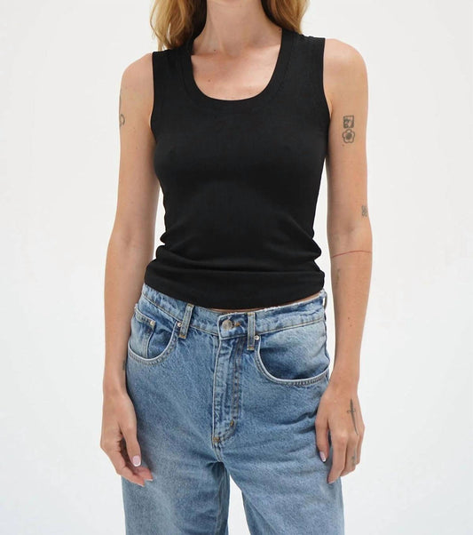 Lna - Deep U Ribbed Tank Top