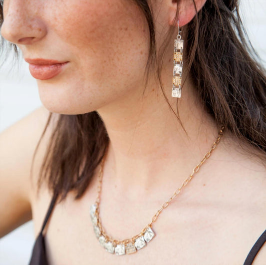 Tat2 Designs - Roman Man Mixed Square Necklace