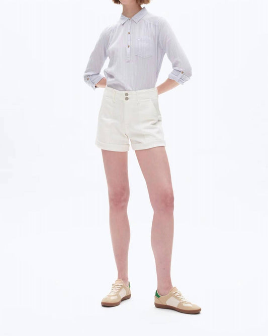 Bayeas - High Rise Cuffed Denim Shorts