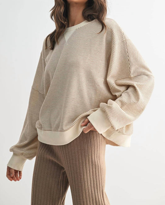 Wishlist - Striped Contrast Knit Pullover