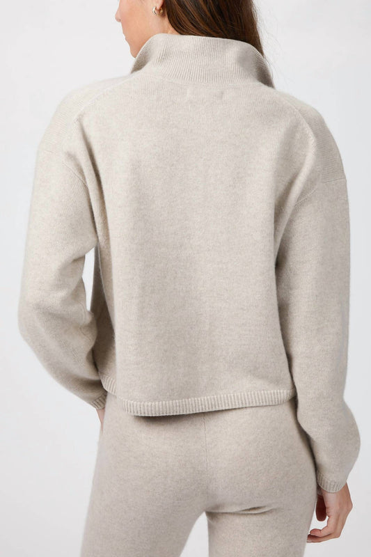 CROPPED V NECK POLO SWEATER