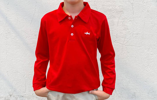 Saltwater Boys Co. - Boys Long Sleeve Signature Polo