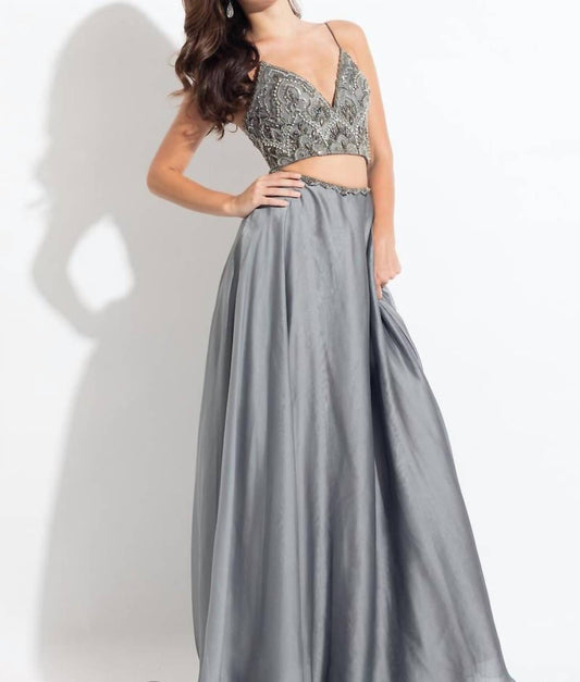 Rachel Allan - Two-piece Chiffon Prom Dress