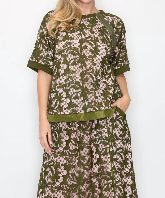 Joh - Wineva Lace & Satin Top