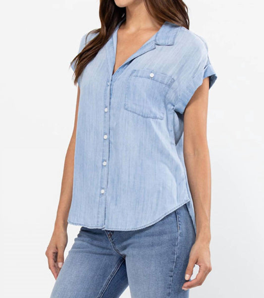 Sneak Peek - CUFFED SLEEVE TENCEL BUTTON UP SHIRT