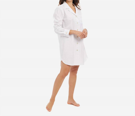 Seersucker Cotton Night Shirt