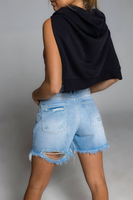 Kancan - Brooklyn Distressed Denim Short