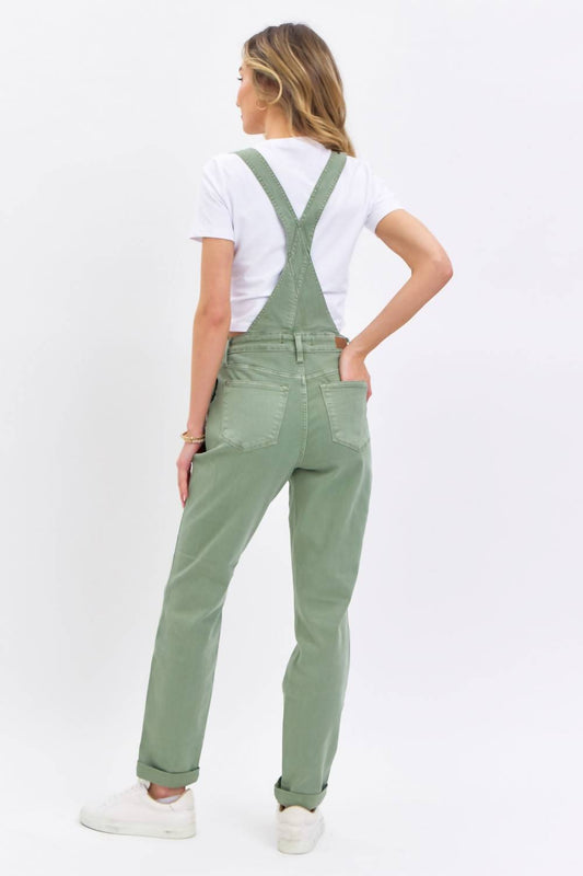 Judy Blue - High Waist Double Cuffed Boyfriend Overalls