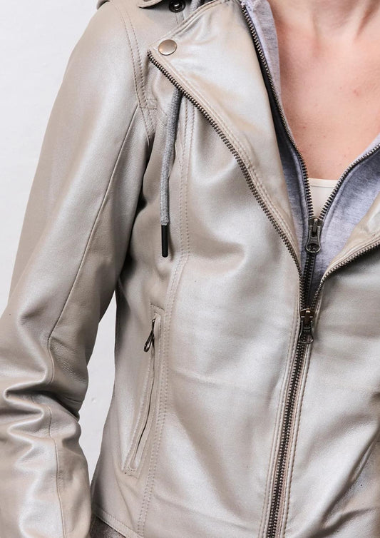 Jkt Nyc - Molly Metallic Leather Jacket