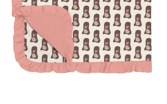 Kickee - Print Ruffle Toddler Blanket
