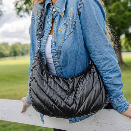 Wanderfull - Women's Pearl Half Moon Hydrohobo Bag