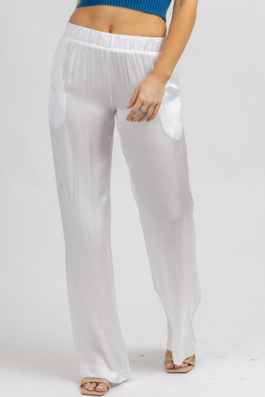 SATIN WIDE LEG PANT
