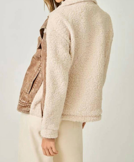 Mystree - Denim Mixed Sherpa Jacket