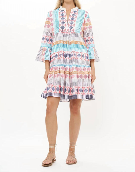 Oliphant - Bell Sleeve Tiered Mini Dress