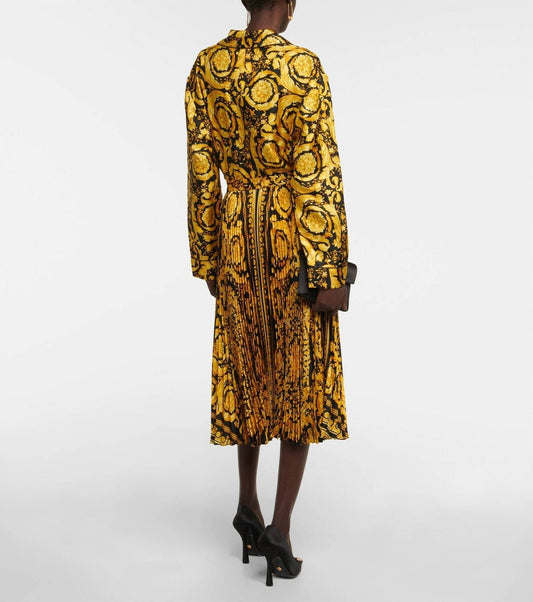 Versace - Barocco Pleated Midi Skirt