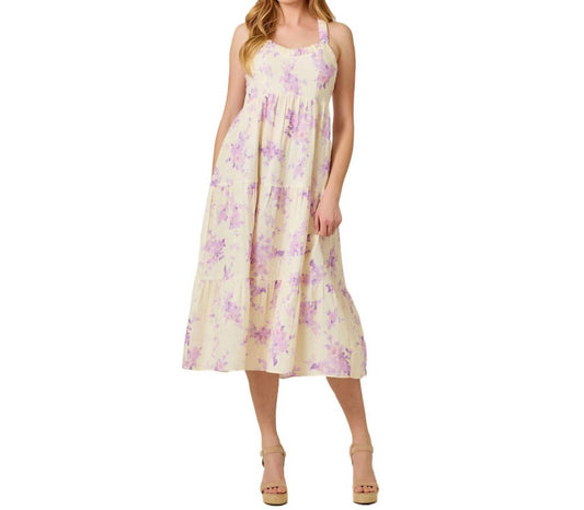 Mystree - Floral Tiered Midi Dress