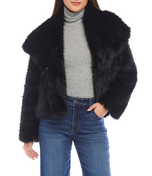 Karen Kane - Faux Fur Collared Neck Coat